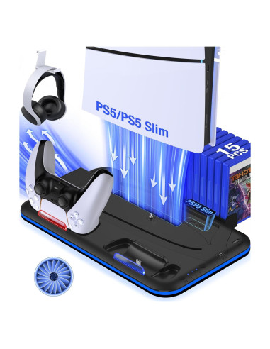 Soporte de Enfriamiento y Carga para PS5 Slim EUROA