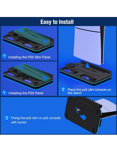 Soporte de Enfriamiento y Carga para PS5 Slim EUROA