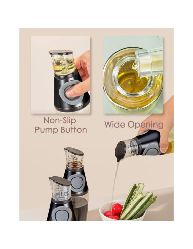 Botella dispensadora de aceite KITLAB 500ml vidrio negro