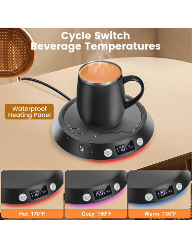 Calentador de Tazas Clinuse 50W Negro con Apagado Automático