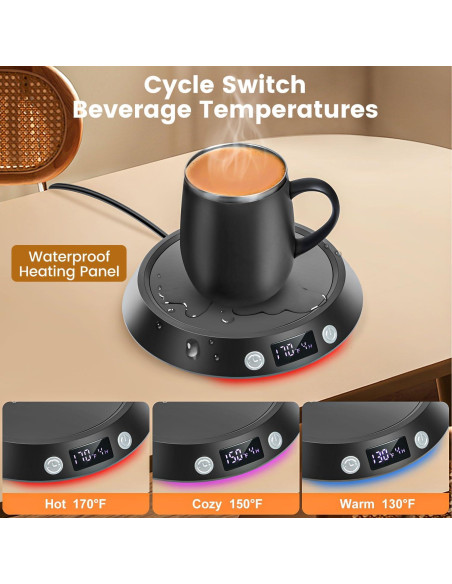 Calentador de Tazas Clinuse 50W Negro con Apagado Automático