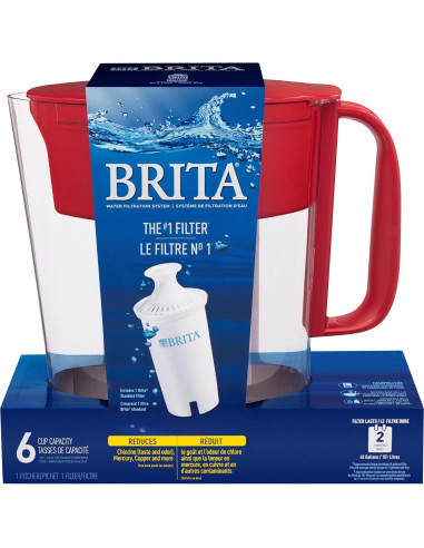 Jarra de Filtro de Agua Brita Metro 6 Tazas Libre BPA
