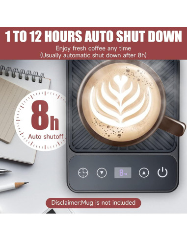 Calentador de Tazas Eléctrico Cafzed 30W Negro con Temporizador