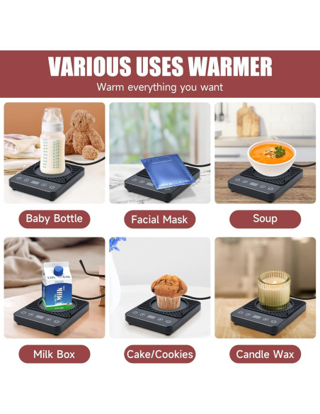 Calentador de Tazas Eléctrico Cafzed 30W Negro con Temporizador