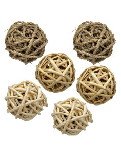 Juguete de Masticar para Conejos Tfwadmx 6 Piezas Natural