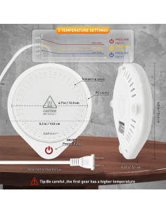 Calentador de Vela Eléctrica Somisgarden 25W Blanco 75C 2