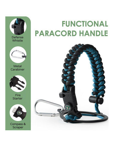 Botella de Agua Aislada ICIOI 1.81L con Tapa de Popote y Asa