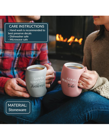 Taza Calentadora de Manos Pavilion Gift 16 oz Gris Esposo