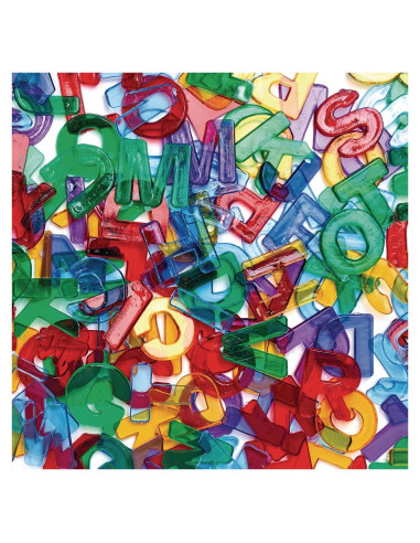 Letras Plásticas Mayúsculas Translúcidas Colorations 1.9 cm 208 Piezas