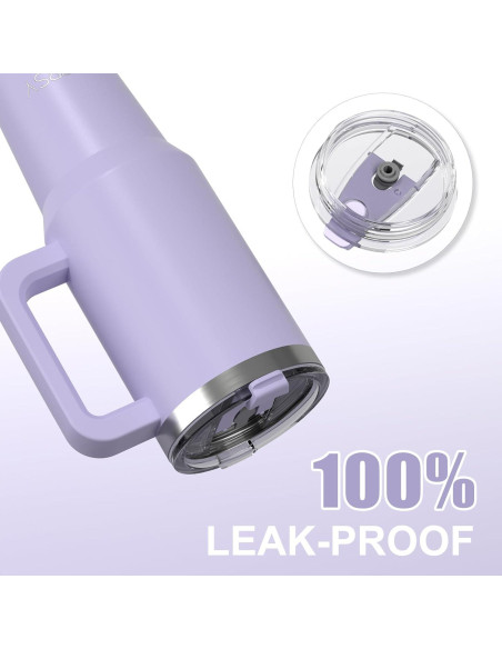 Taza aislada de acero inoxidable WATERSY 1.18L púrpura