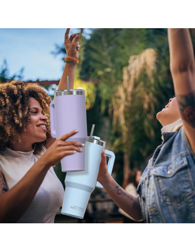 Taza aislada de acero inoxidable WATERSY 1.18L púrpura