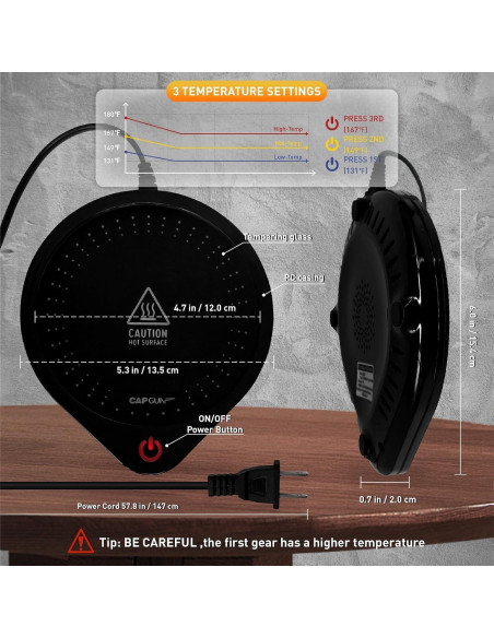Calentador de Velas Eléctrico Somisgarden 25W 75C Automático