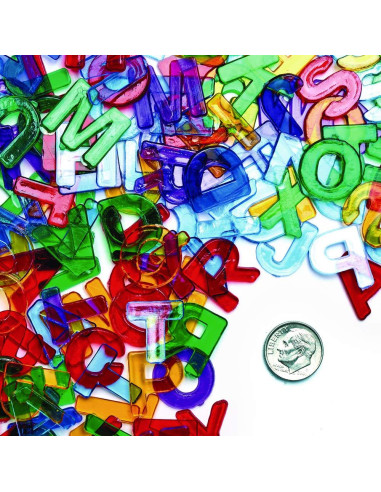 Letras Plásticas Mayúsculas Translúcidas Colorations 1.9 cm 208 Piezas