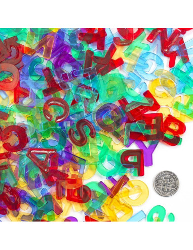 Letras Plásticas Mayúsculas Translúcidas Colorations 1.9 cm 208 Piezas