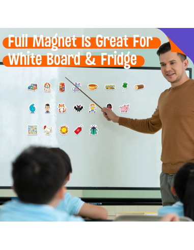 50 Imanes de Objetos CVC SpriteGru para Aprendizaje Infantil