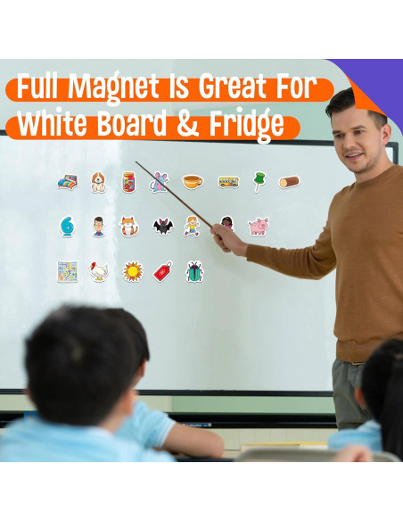 50 Imanes de Objetos CVC SpriteGru para Aprendizaje Infantil