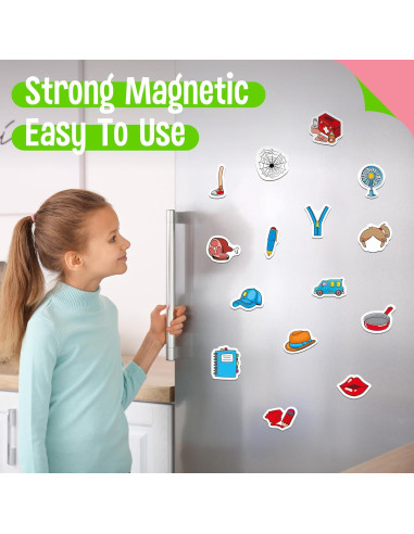 50 Imanes de Objetos CVC SpriteGru para Aprendizaje Infantil