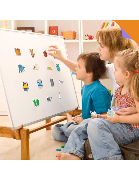 50 Imanes de Objetos CVC SpriteGru para Aprendizaje Infantil