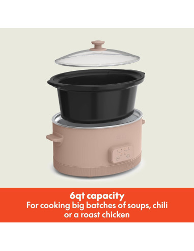 Cocinero Lento Programable BELLA 6 Qt Cerámico Antiadherente