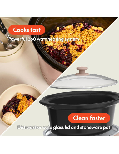 Cocinero Lento Programable BELLA 6 Qt Cerámico Antiadherente