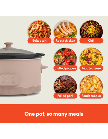 Cocinero Lento Programable BELLA 6 Qt Cerámico Antiadherente