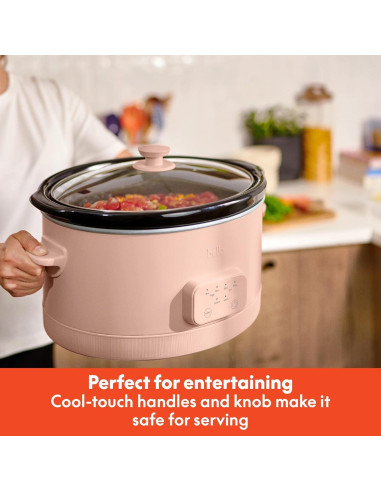 Cocinero Lento Programable BELLA 6 Qt Cerámico Antiadherente