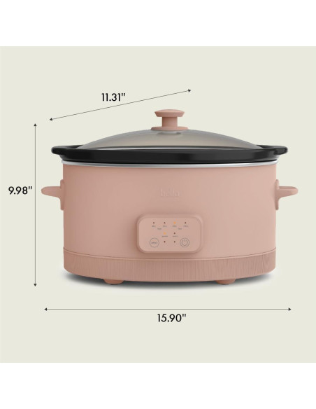 Cocinero Lento Programable BELLA 6 Qt Cerámico Antiadherente