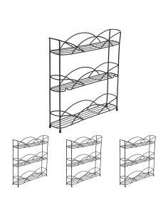 Organizador de Especias de 3 Niveles Spectrum Negro - Paquete de 4