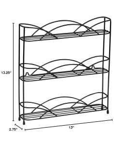 Organizador de Especias de 3 Niveles Spectrum Negro - Paquete de 4 2