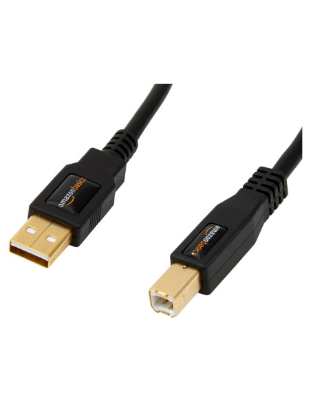 Cable USB 2.0 A-Macho a B-Macho Amazon Basics 3m Negro