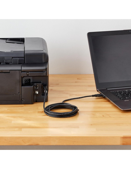 Cable USB 2.0 A-Macho a B-Macho Amazon Basics 3m Negro