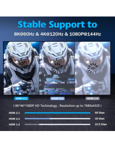 Cable HDMI de fibra óptica 8K 22.86m HYairspy 48Gbps 2
