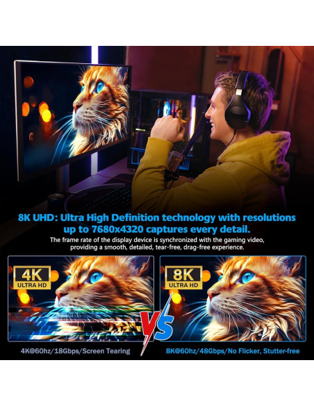 Cable HDMI de fibra óptica 8K 22.86m HYairspy 48Gbps