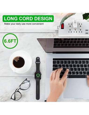 Cable de Cargador Magnético 2M para Apple Watch - Carga Rápida