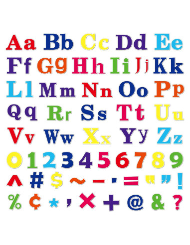 81 Piezas Letras Magnéticas Coloridas Wiooffen para Tablero