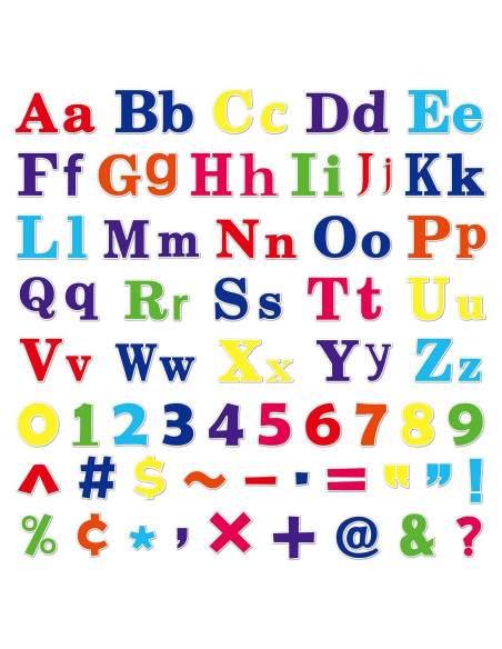 81 Piezas Letras Magnéticas Coloridas Wiooffen para Tablero