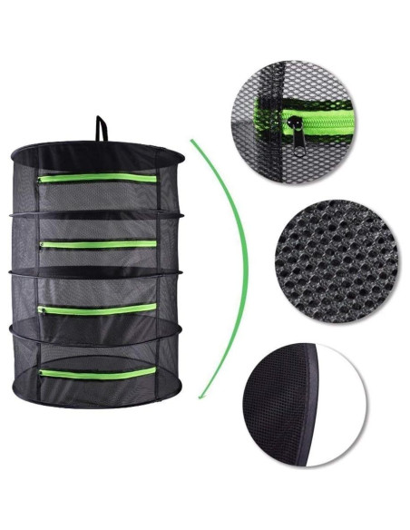 Secador de Hierbas Plegable HYDGOOHO 4 Capas 61 cm Negro