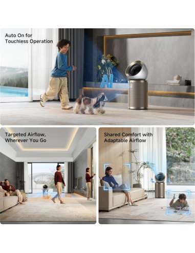 Purificador de Aire Dreame PM20 3 en 1, 525 m/h, IA y Filtros