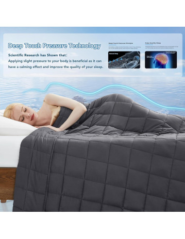 Manta con peso Topcee 9 kg 152x203 cm Queen Microfibra