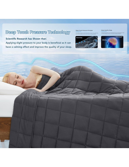 Manta con peso Topcee 9 kg 152x203 cm Queen Microfibra