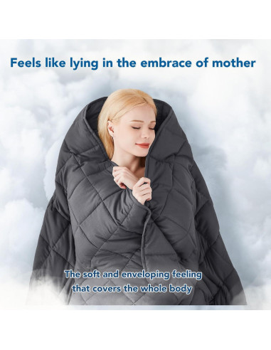 Manta con peso Topcee 9 kg 152x203 cm Queen Microfibra