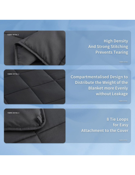 Manta con peso Topcee 9 kg 152x203 cm Queen Microfibra