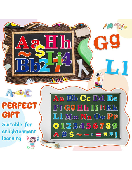 81 Piezas Letras Magnéticas Coloridas Wiooffen para Tablero