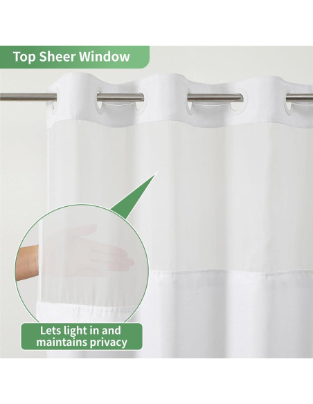 Cortina de Ducha Blanca Texturizada Cadahope 180x188 cm