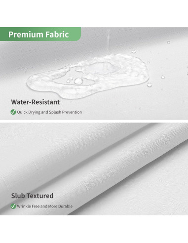 Cortina de Ducha Blanca Texturizada Cadahope 180x188 cm