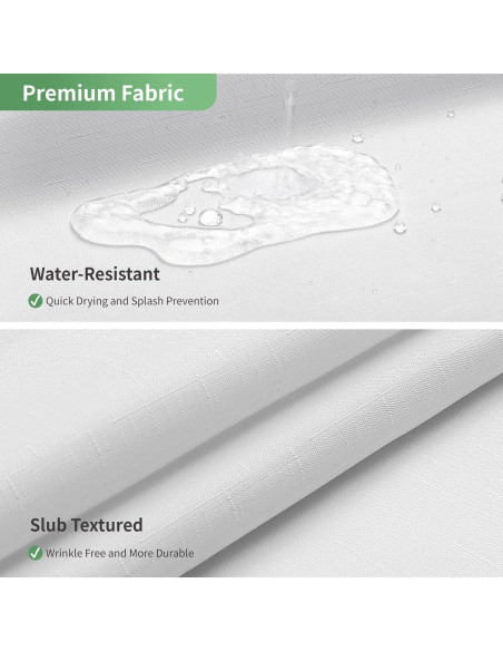 Cortina de Ducha Blanca Texturizada Cadahope 180x188 cm