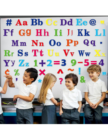 81 Piezas Letras Magnéticas Coloridas Wiooffen para Tablero