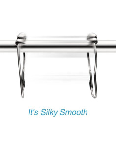 Anillas de Cortina de Ducha Uigos - Acero Inoxidable, Juego de 12 2