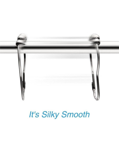 Anillas de Cortina de Ducha Uigos - Acero Inoxidable, Juego de 12