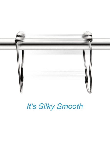 Anillas de Cortina de Ducha Uigos - Acero Inoxidable, Juego de 12